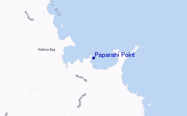 mappa di localizzazione di Paparahi Point