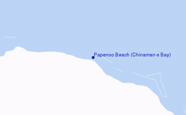 mappa di localizzazione di Papenoo Beach (Chinaman's Bay)