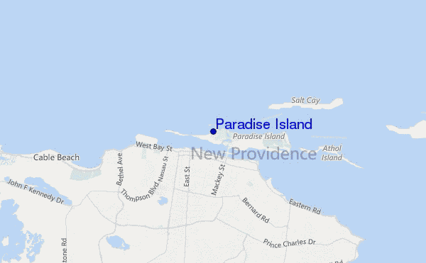 mappa di localizzazione di Paradise Island