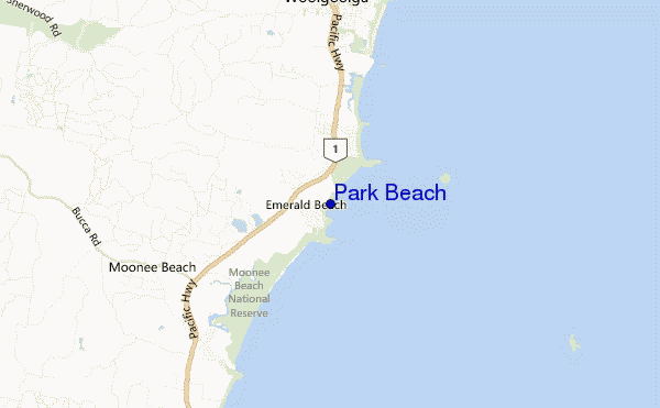 mappa di localizzazione di Park Beach