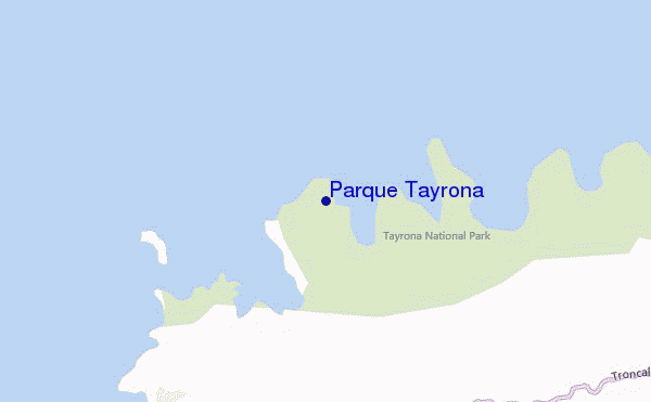 mappa di localizzazione di Parque Tayrona