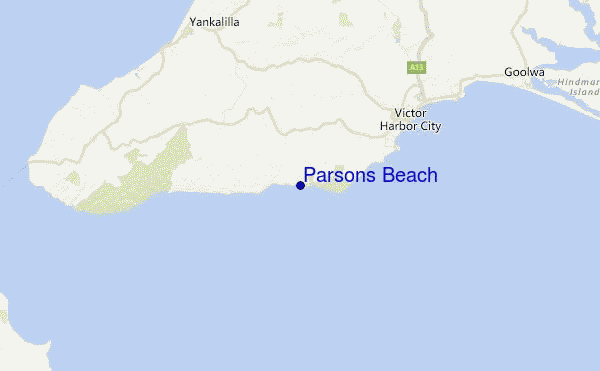 Parsons Beach Location Map