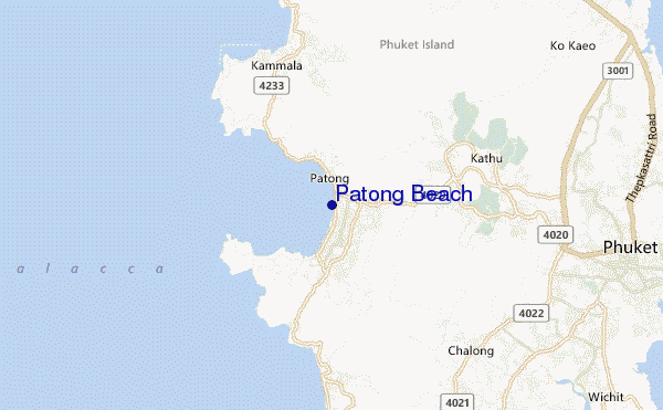 mappa di localizzazione di Patong Beach