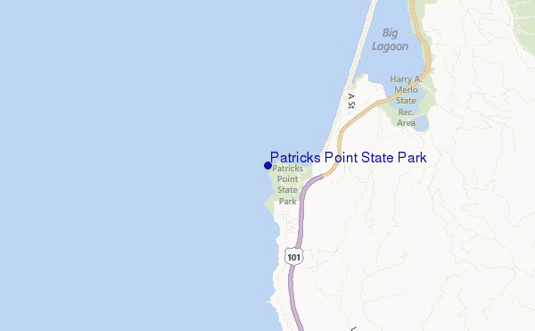 mappa di localizzazione di Patricks Point State Park