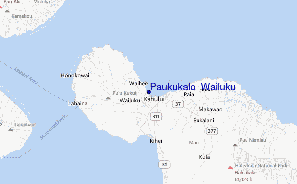 Paukukalo_Wailuku Location Map