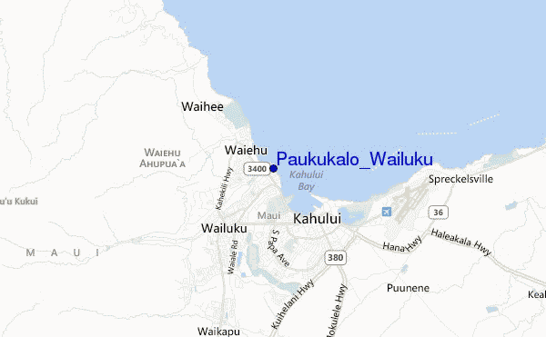 mappa di localizzazione di Paukukalo_Wailuku