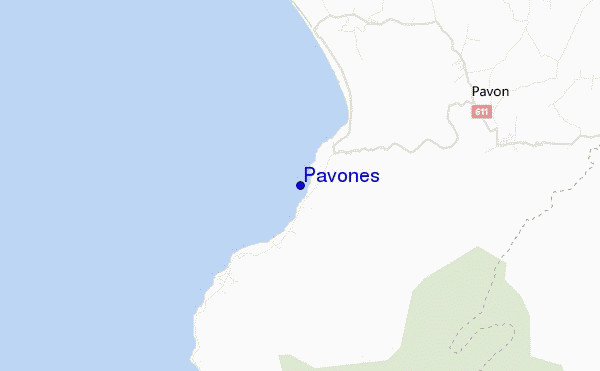 mappa di localizzazione di Pavones