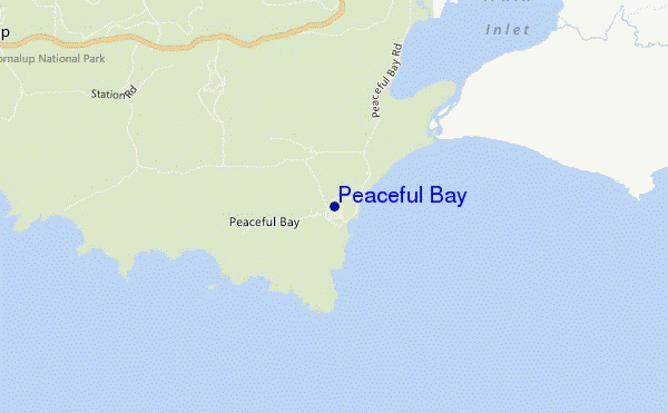 mappa di localizzazione di Peaceful Bay