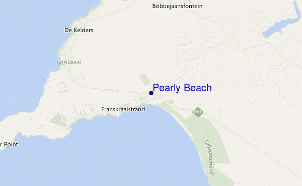 mappa di localizzazione di Pearly Beach