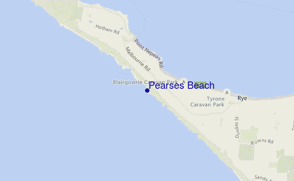 mappa di localizzazione di Pearses Beach
