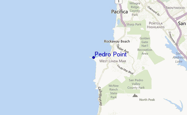 mappa di localizzazione di Pedro Point