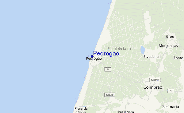 mappa di localizzazione di Pedrogao