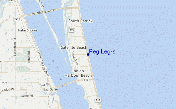 mappa di localizzazione di Peg Leg's
