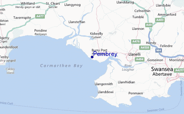 Pembrey Location Map