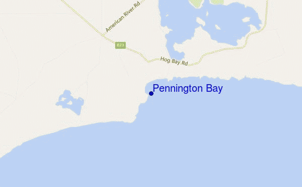 mappa di localizzazione di Pennington Bay