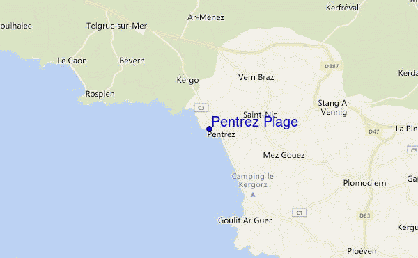 mappa di localizzazione di Pentrez Plage