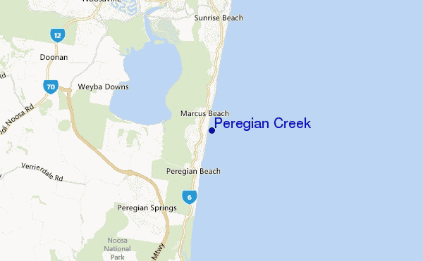 mappa di localizzazione di Peregian Creek