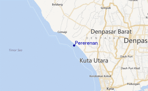 mappa di localizzazione di Pererenan