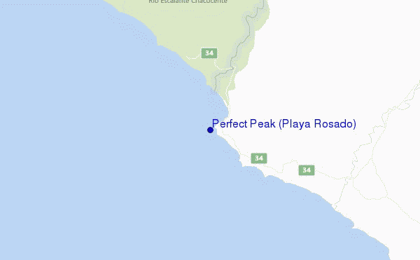 mappa di localizzazione di Perfect Peak (Playa Rosado)