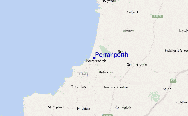 mappa di localizzazione di Perranporth