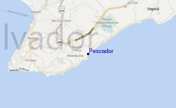 mappa di localizzazione di Pescador