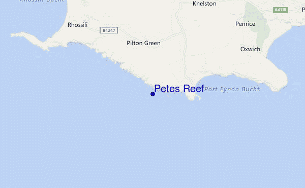 mappa di localizzazione di Petes Reef