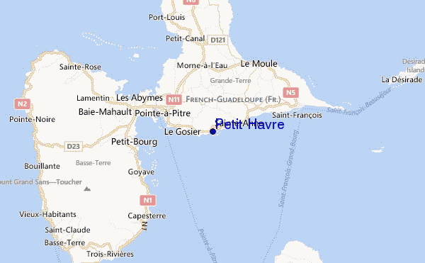 Petit Havre Location Map