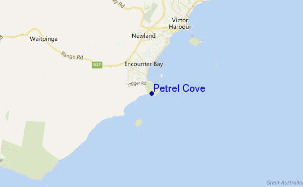 mappa di localizzazione di Petrel Cove