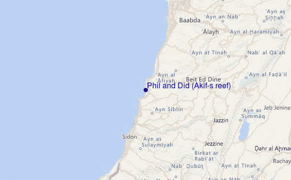 Phil and Did (Akif's reef) Location Map