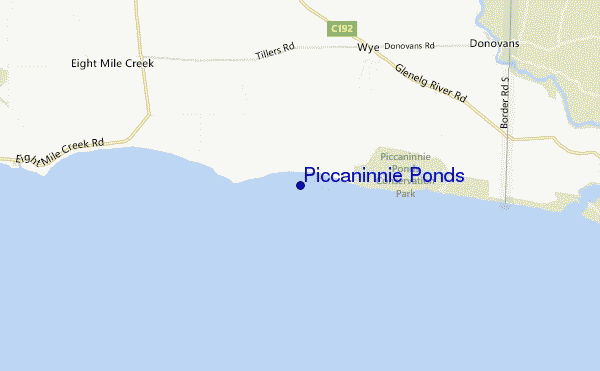 mappa di localizzazione di Piccaninnie Ponds