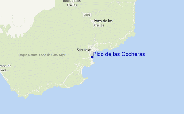 mappa di localizzazione di Pico de las Cocheras