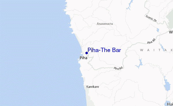mappa di localizzazione di Piha-The Bar