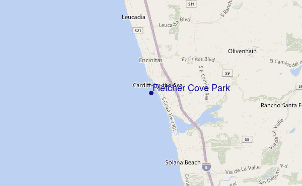 mappa di localizzazione di Fletcher Cove Park