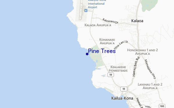 mappa di localizzazione di Pine Trees