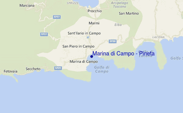mappa di localizzazione di Marina di Campo / Pineta