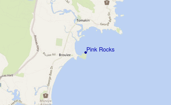 mappa di localizzazione di Pink Rocks