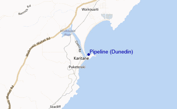 mappa di localizzazione di Pipeline (Dunedin)