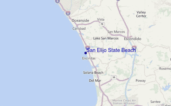 San Elijo State Beach Location Map