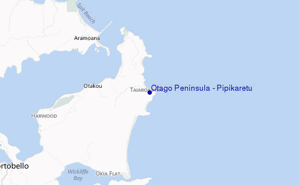 mappa di localizzazione di Otago Peninsula - Pipikaretu