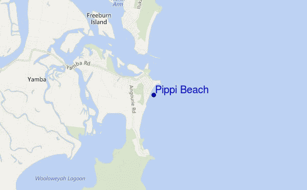 mappa di localizzazione di Pippi Beach