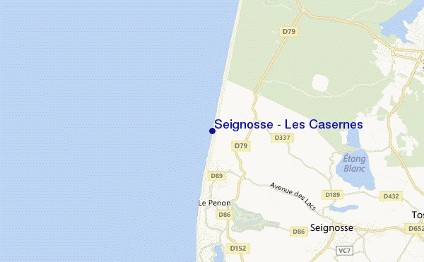 mappa di localizzazione di Seignosse - Les Casernes