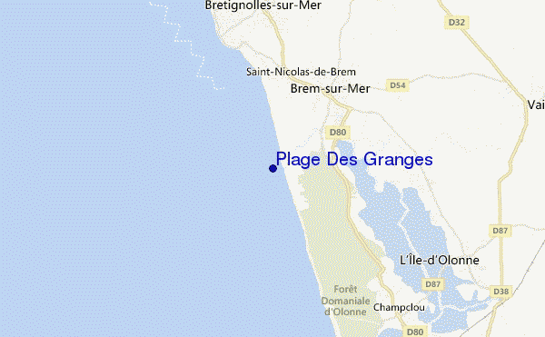 mappa di localizzazione di Plage Des Granges