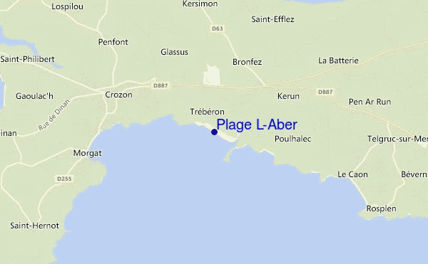 mappa di localizzazione di Plage L'Aber