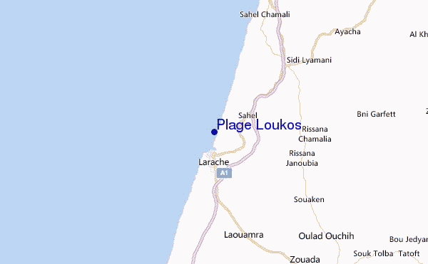 Plage Loukos Location Map