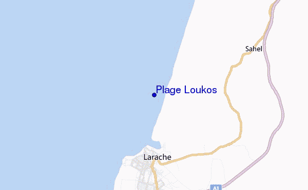 mappa di localizzazione di Plage Loukos