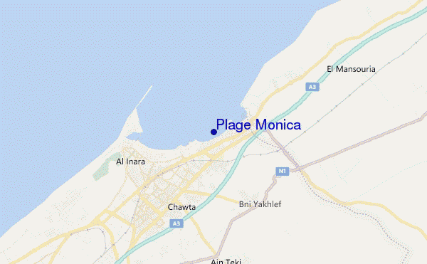 mappa di localizzazione di Plage Monica