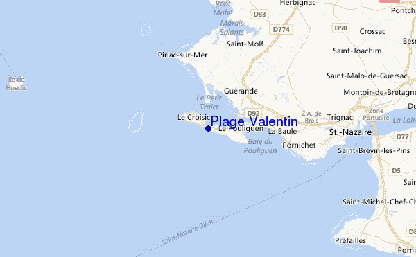 Plage Valentin Location Map