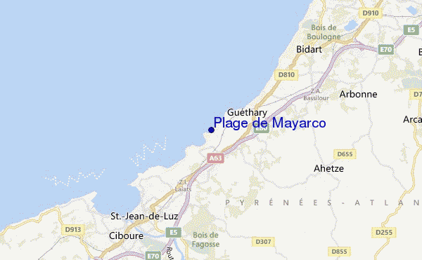 mappa di localizzazione di Plage de Mayarco