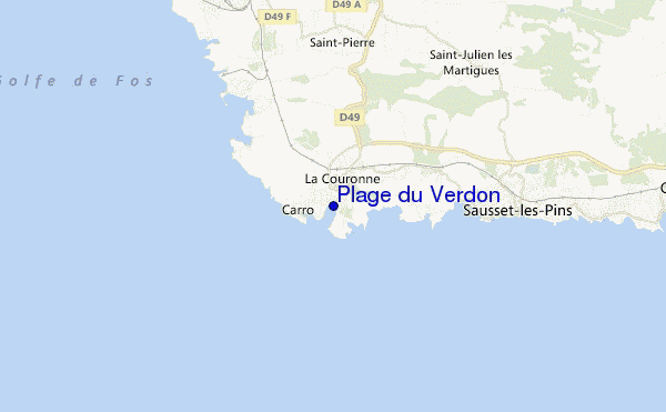 mappa di localizzazione di Plage du Verdon