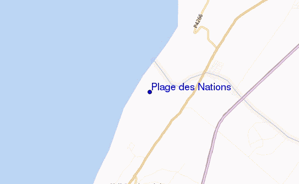 mappa di localizzazione di Plage des Nations